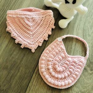 Handmade Crochet Baby Boho Bibs